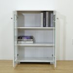 AWANA 2 Glass Door Storage Cabinet-White - Image 8