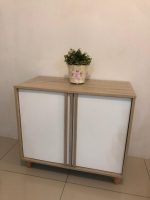 OLIVER 2 Door Shoe Cabinet-Oak+White - Image 3