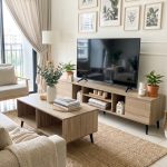 EDMOND 6 Feet TV Cabinet-Oak - Image 2