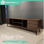 EDMOND 6 Feet TV Cabinet-Walnut - Image 5