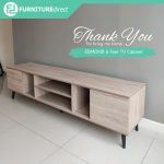 EDMOND 6 Feet TV Cabinet-Walnut - Image 6