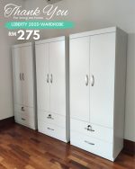 LIBERTY 2 Door 2 Drawer Wardrobe With Key Lock-Full white - Image 5