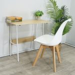 A151 80x35cm compact size study desk-White OAK - Image 6
