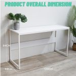 HARRY 120x40CM Metal Frame Study Desk-White - Image 3