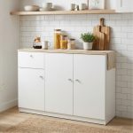 MARTINA 3 Door 1 Drawer Melamine Top Kitchen Cabinet-2 Colors - Image 4