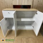 MARTINA 3 Door 1 Drawer Melamine Top Kitchen Cabinet-2 Colors - Image 5