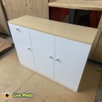 MARTINA 3 Door 1 Drawer Melamine Top Kitchen Cabinet-2 Colors - Image 6