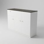 MARTINA 3 Door 1 Drawer Melamine Top Kitchen Cabinet-2 Colors - Image 8