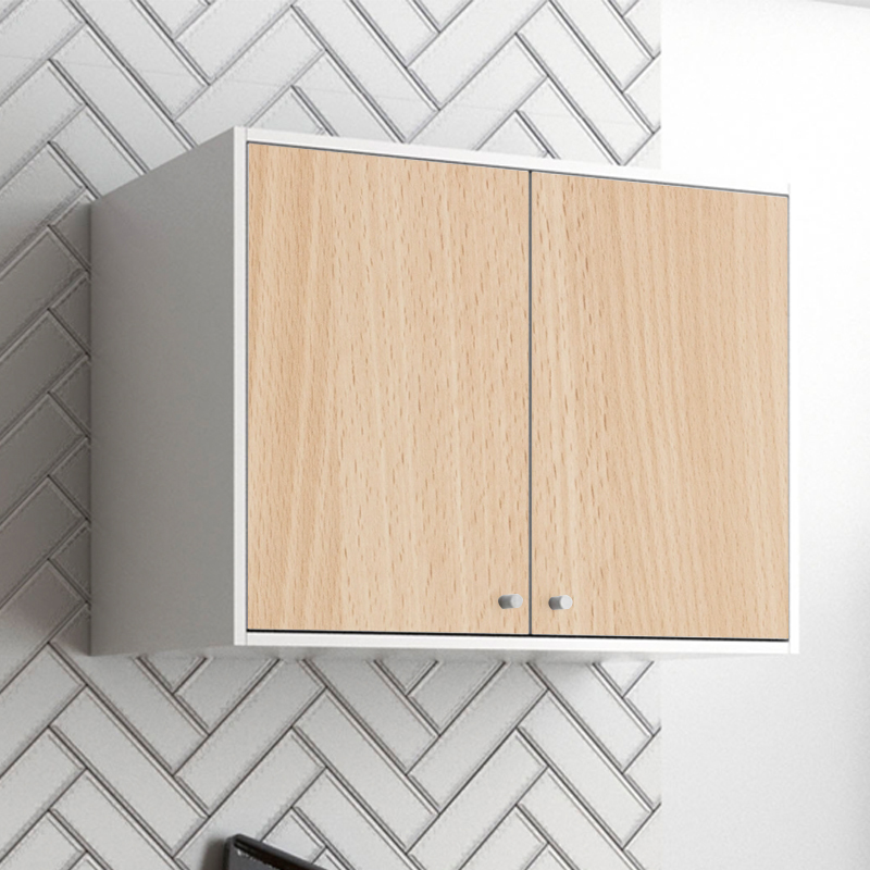 ginee_20260321232523776_6298298576.jpeg LUNA 2 Door Hanging Cabinet-Oak+White - Image 1