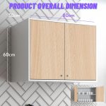 LUNA 2 Door Hanging Cabinet-Oak+White - Image 3