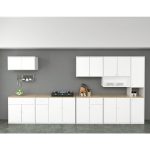 LUNA 2 Door Hanging Cabinet-Oak+White - Image 5