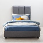 OLIVE Single Size Divan Bed-Grey