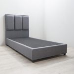 OLIVE Single Size Divan Bed-Grey - Image 2