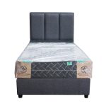 OLIVE Single Size Divan Bed-Grey - Image 5