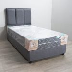 OLIVE Single Size Divan Bed-Grey - Image 6